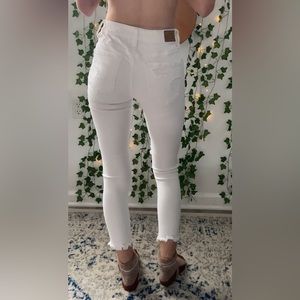White ripped denim jeans from American eagle size 2